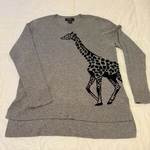 Peck & Peck Luxury Gray Cashmere Sweater